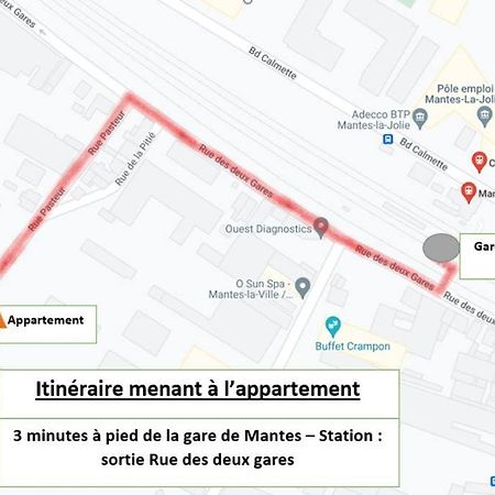 Appartement F2 De Haut Standing En Hypercentre Avec Jardin Prive A 270 M De La Gare De Mantes ! Exterior photo